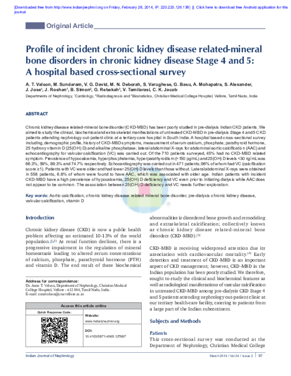 (PDF) Profile of incident chronic kidney disease related-mineral bone ...