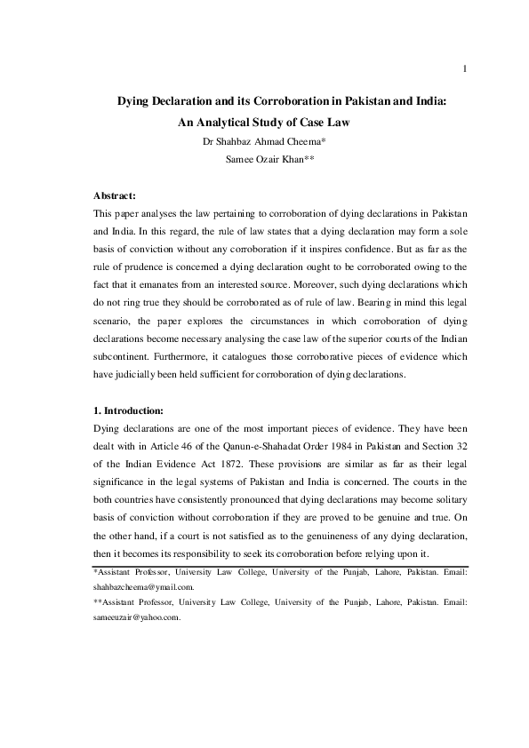 Dying declaration example image