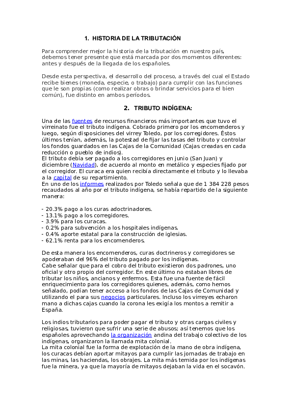 (DOC) HISTORIA DE LA TRIBUTACIÓN