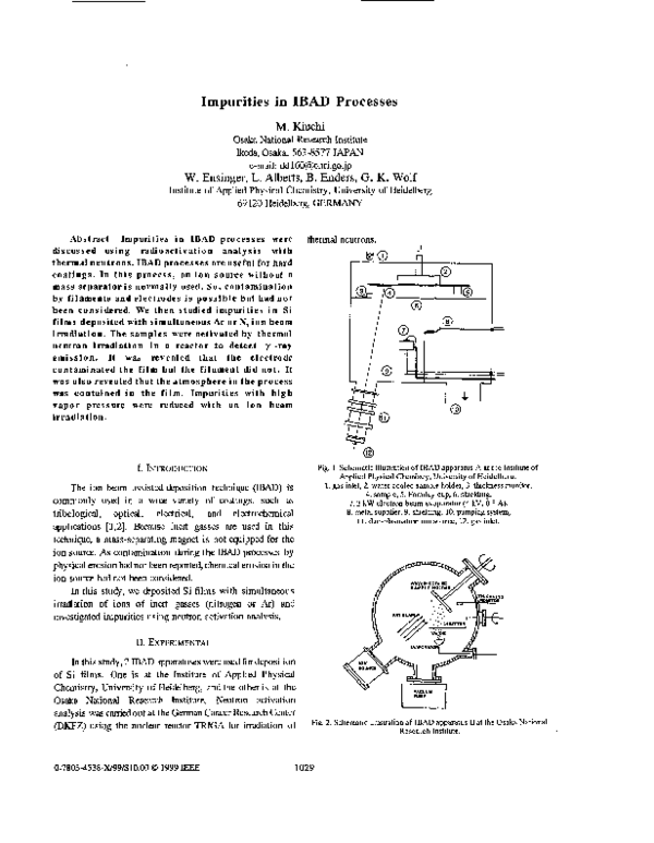 (PDF) Impurities in IBAD processes