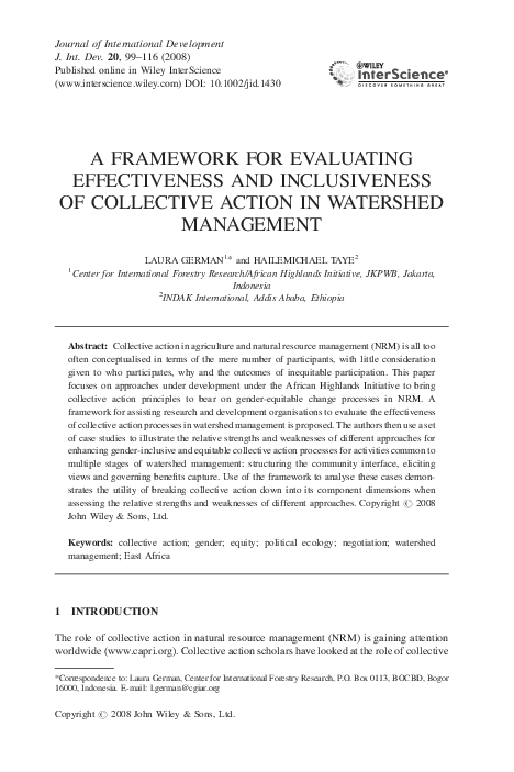 (PDF) A framework for evaluating effectiveness and inclusiveness of ...