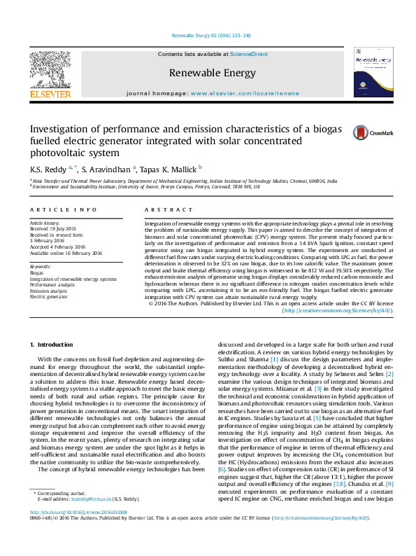 (PDF) Investigation of performance and emission characteristics of a ...