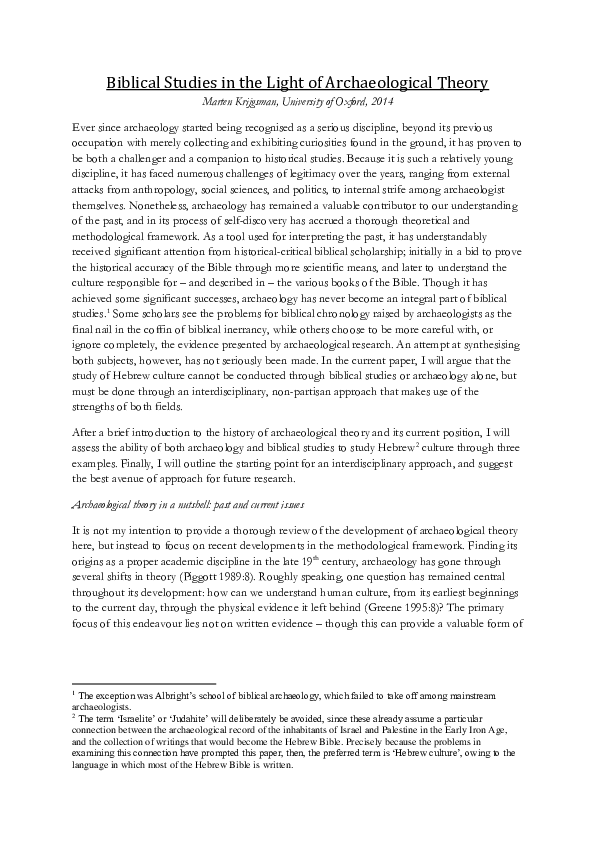 Archaeology paper image