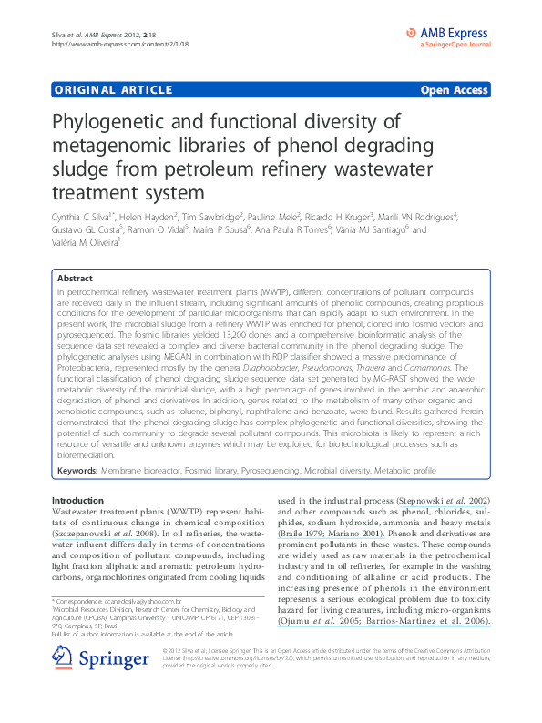(PDF) Phylogenetic and functional diversity of metagenomic libraries of ...