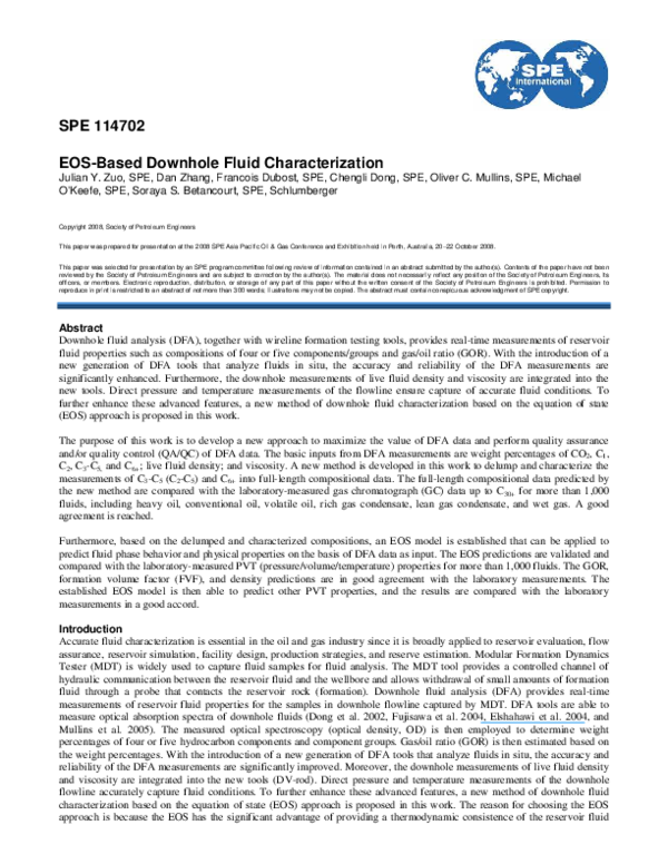 (PDF) EquationofStateBased Downhole Fluid Characterization Soraya Betancourt Academia.edu