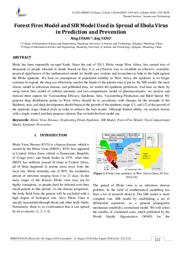 (PDF) Forest Fires Model and SIR Model Used in Spread of Ebola Virus in ...