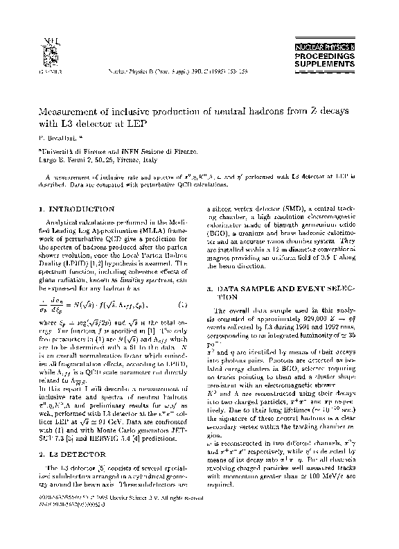 (PDF) Measurement of inclusive production of neutral hadrons from Z ...