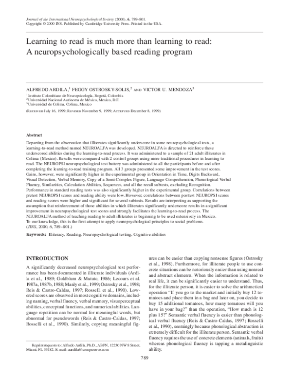 (PDF) Learning to read is much more than learning to read: A ...