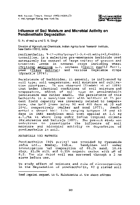 (PDF) Influence of soil moisture and microbial activity on ...
