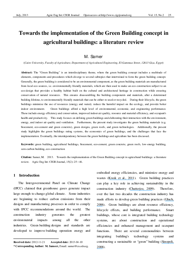 Literature review green building pdf image