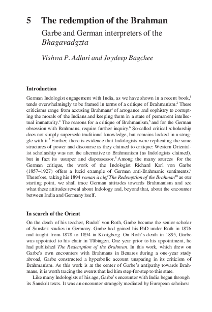 The Redemption of the Brahman