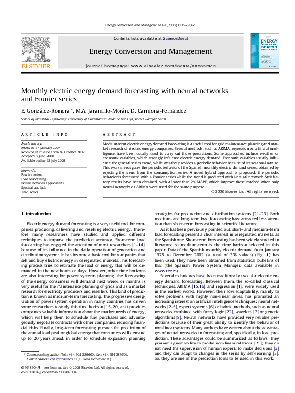(PDF) Monthly electric energy demand forecasting with neural networks ...