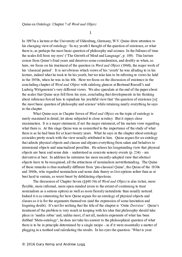 Ontological method picture