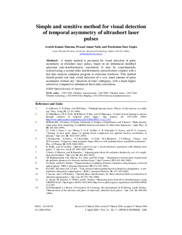 (PDF) Simple and sensitive method for visual detection of temporal ...
