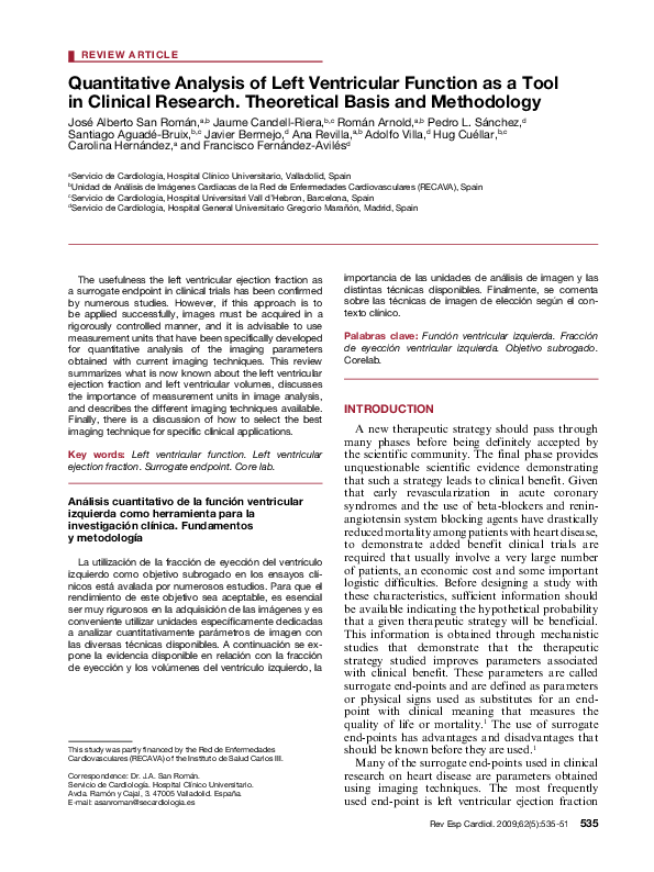 (PDF) Quantitative Analysis of Left Ventricular Function as a Tool in ...