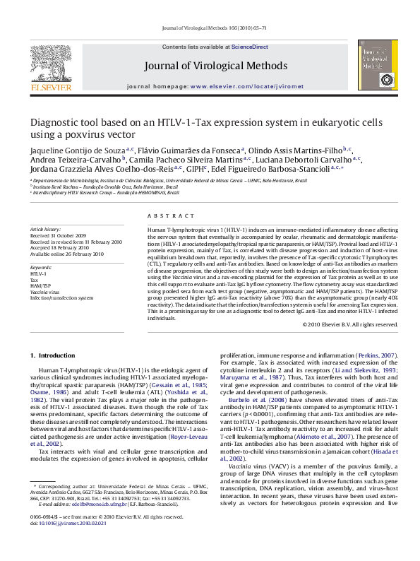 (PDF) Diagnostic tool based on an HTLV1Tax expression system in