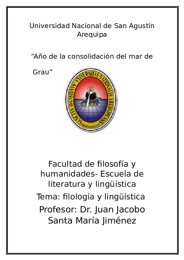 (DOC) Filología y linguística