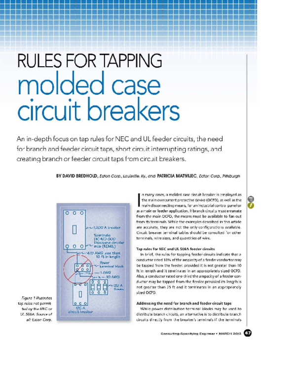 (PDF) Rules for Tapping Circuit Breakers