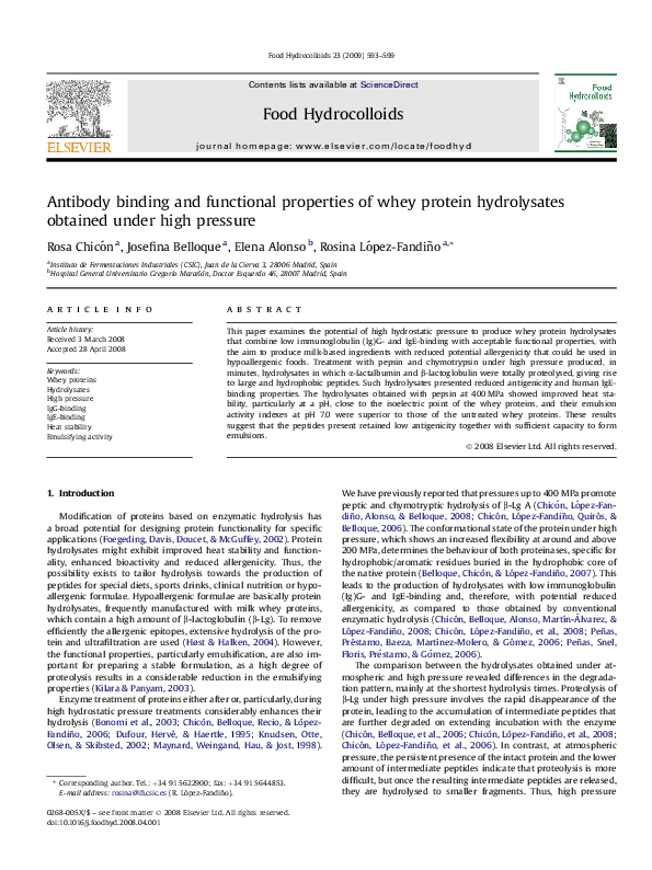 (PDF) Antibody binding and functional properties of whey protein ...