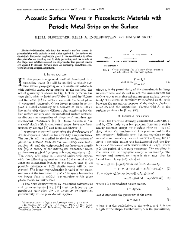 (PDF) Acoustic surface waves in piezoelectric materials with periodic ...