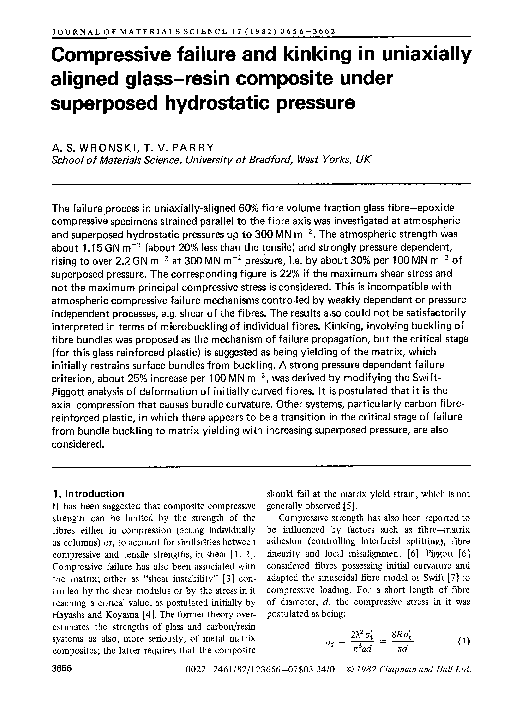 (PDF) Compressive failure and kinking in uniaxially aligned glass-resin ...