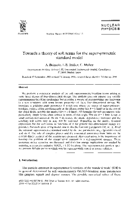 (PDF) Towards a theory of soft terms for the supersymmetric standard model