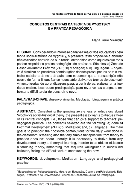 educação transformadora vygotsky