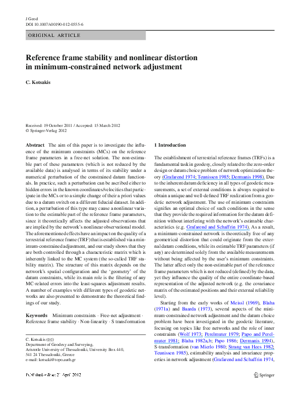 (PDF) Reference frame stability and nonlinear distortion in minimum ...