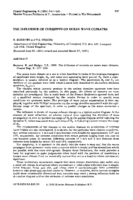 (PDF) The influence of currents on ocean wave climates