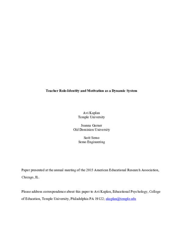 (PDF) A Complex Dynamic Systems Model of Teachers' Professional ...