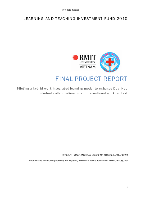 (PDF) Piloting a hybrid work integrated learning model to enhance Dual ...