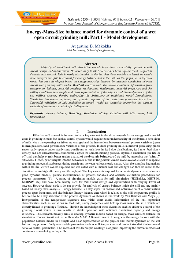 (PDF) Energy-Mass-Size balance model for dynamic control of a wet open ...