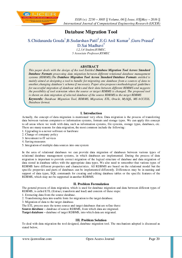 (PDF) Database Migration Tool