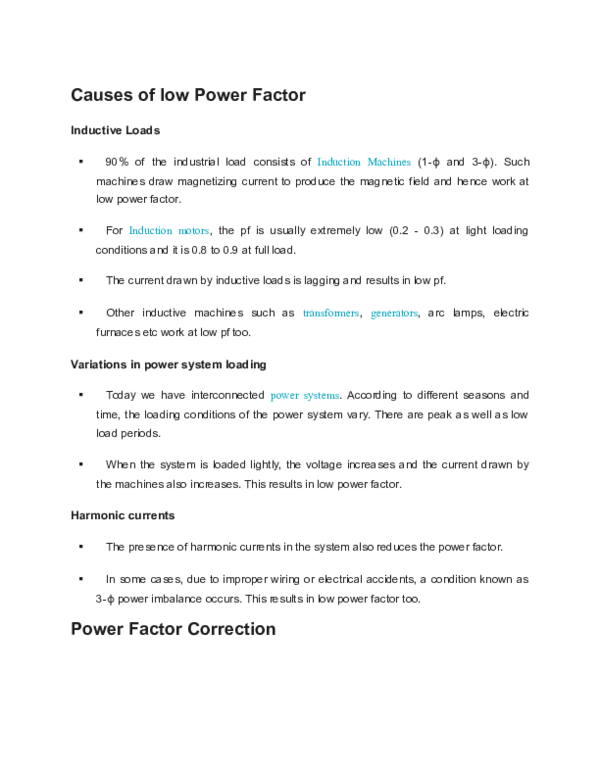 (DOC) Causes of low Power Factor makobe cassius Academia.edu
