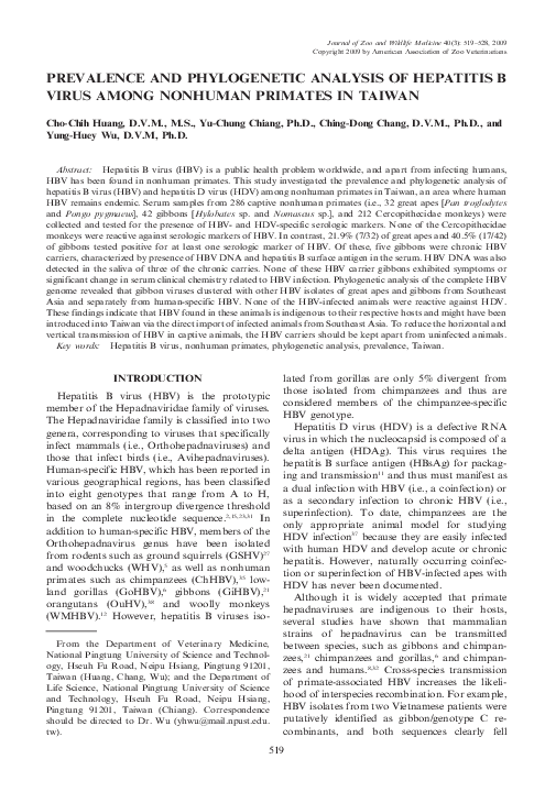 (PDF) Prevalence and Phylogenetic Analysis of Hepatitis B Virus among ...