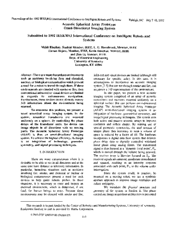 (PDF) Acoustic Spherical Array Prototype Omnidirectional Imaging System