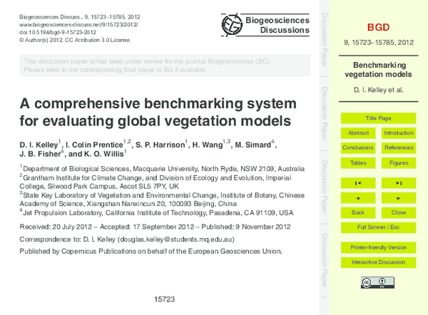 (PDF) A comprehensive benchmarking system for evaluating global ...