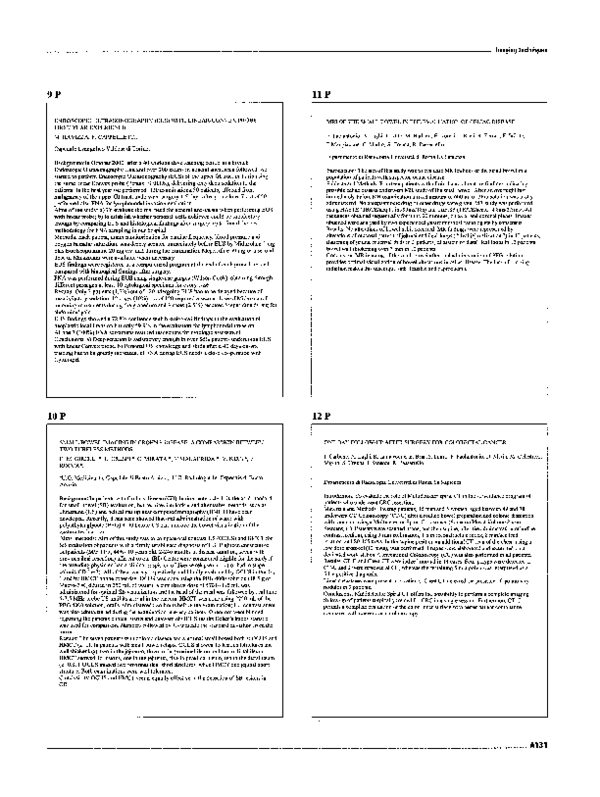 (PDF) 12 P One day follow-up after surgery for colorectal cancer
