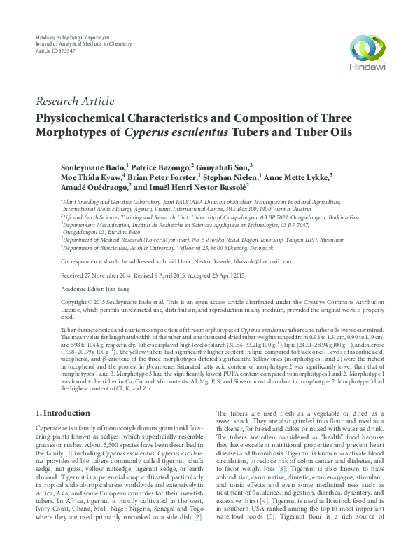 (PDF) Physicochemical Characteristics and Composition of Indian Soybean