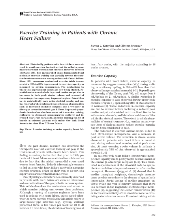 (PDF) Mechanisms of the Improvement in Peak VO2 With Exercise Training