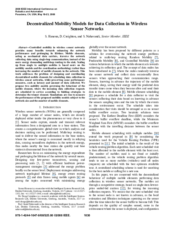 (PDF) Decentralized mobility models for data collection in wireless ...