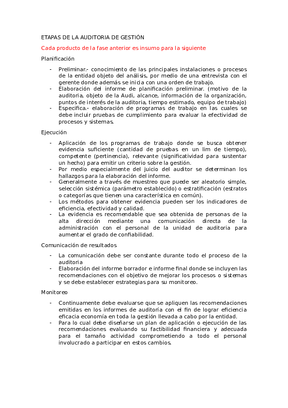 (DOC) ETAPAS DE LA AUDITORIA DE GESTIÓN