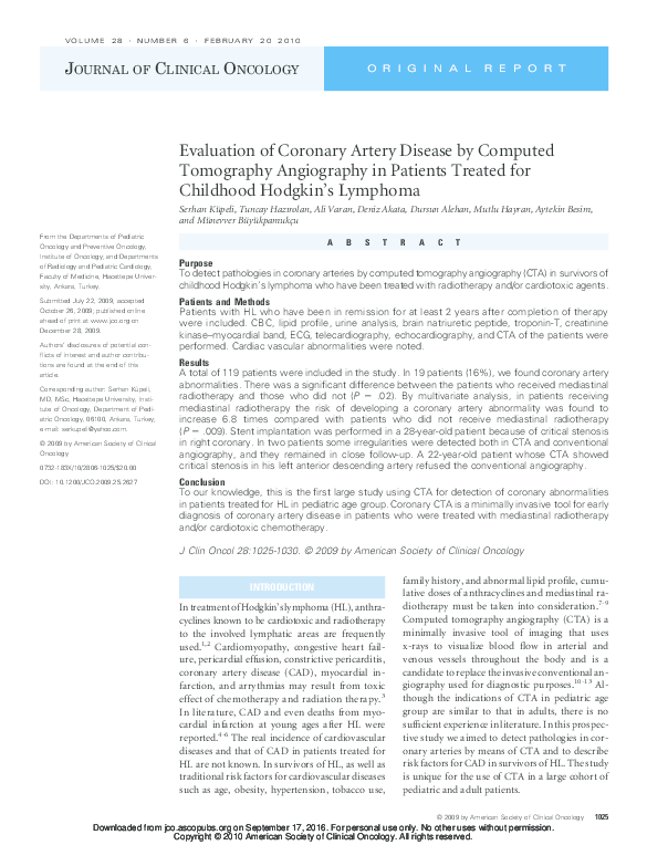 (PDF) Evaluation of Coronary Artery Disease by Computed Tomography ...