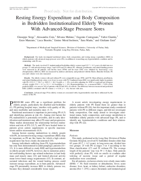 (PDF) Resting energy expenditure and body composition in morbidly obese ...