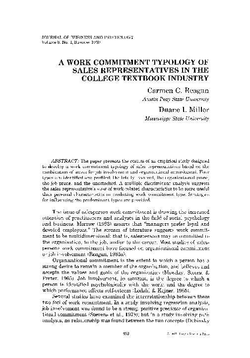 (PDF) A work commitment typology of sales representatives in the ...