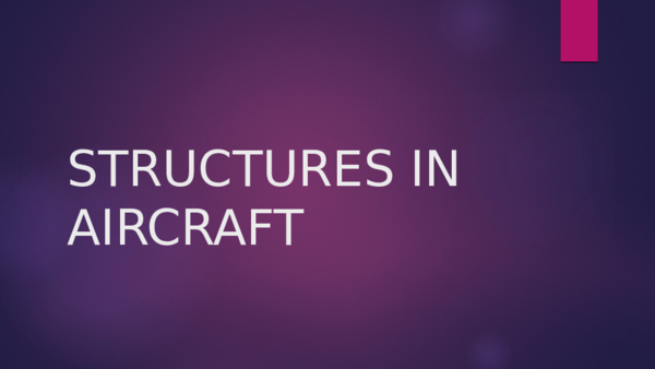 (PPT) STRUCTURES IN AIRCRAFT