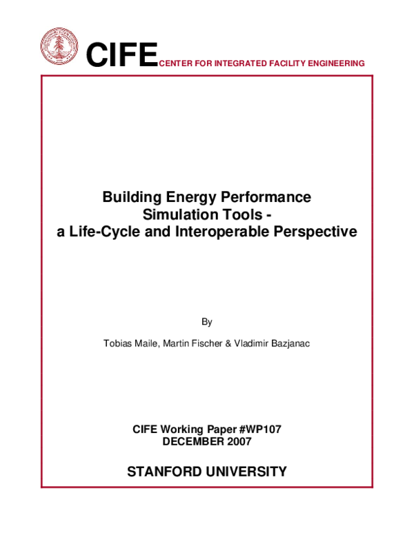 (PDF) Building Energy Performance Simulation Tools - a Life-Cycle and ...