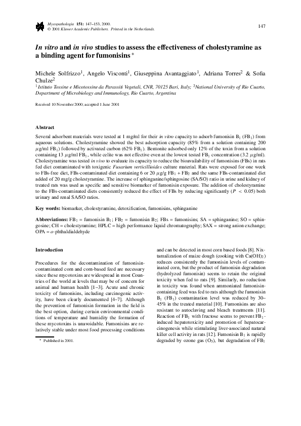 (PDF) In vitro and in vivo studies to assess the effectiveness of