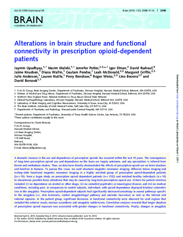(PDF) Alterations in brain structure and functional connectivity in ...