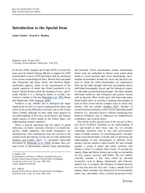 (PDF) Introduction to the special issue